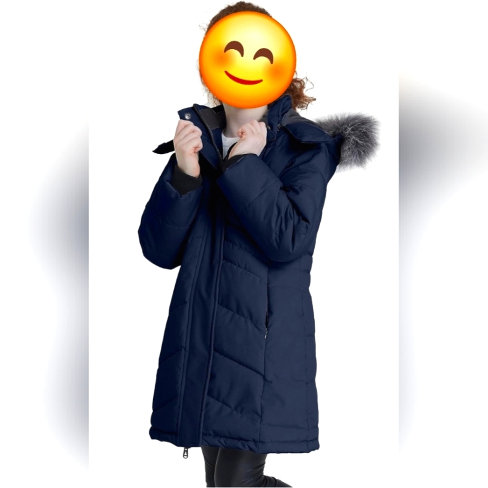 ZSHOW Girls' Winter Coat Puffer Jacket - size 8, Dark Blue